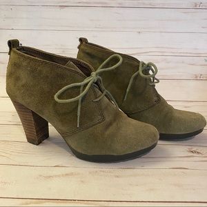 Giani Bernini Womens Ankle Boot Olot Olive Size 8